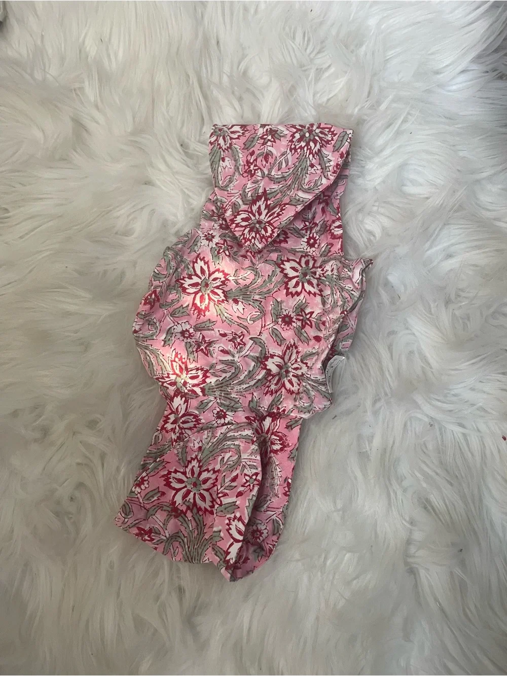 NWT Pottery Barn pink Floral/ Paisley Block Wine Sarong